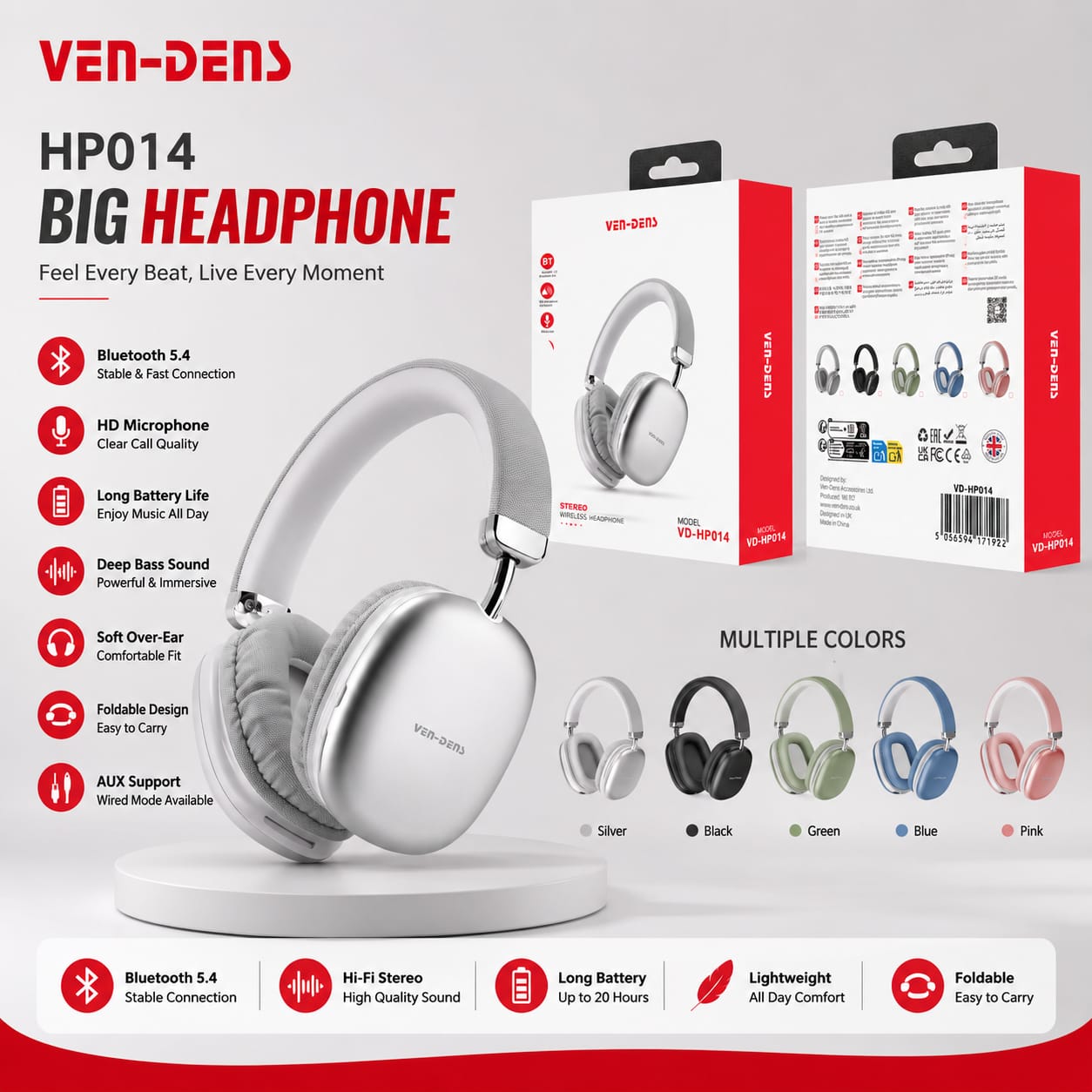 VEN-DENS HP014 BIG HEADPHONE