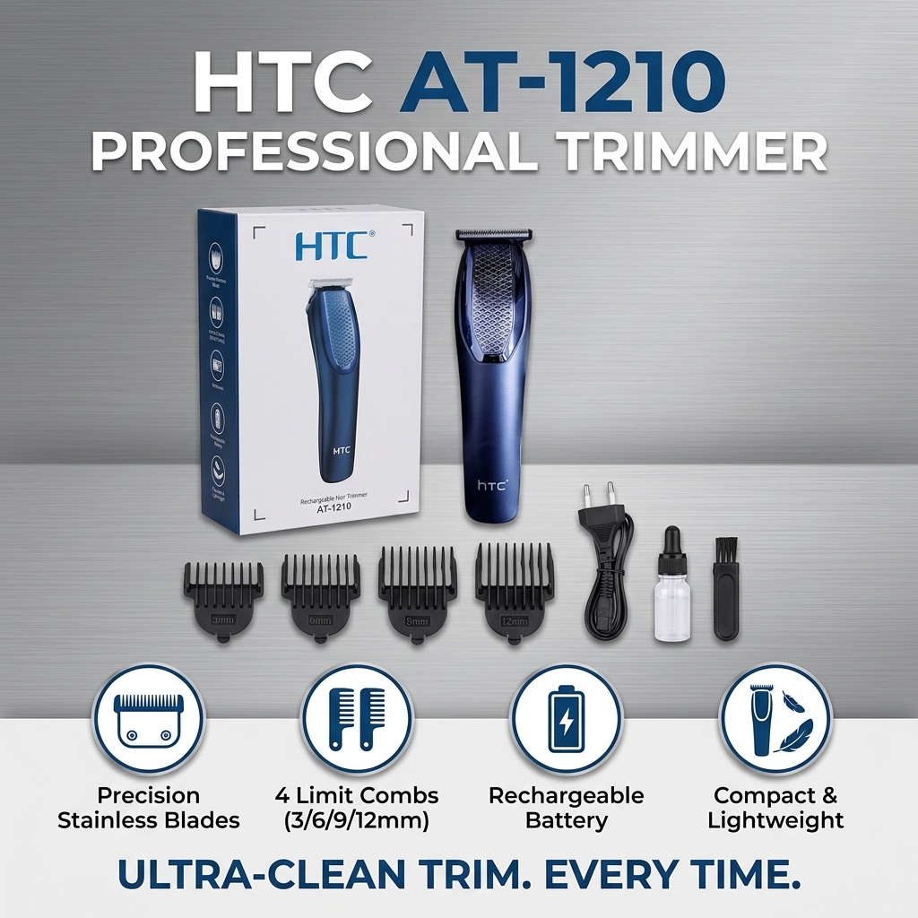 HTC AT-1210 Professional Hair Clipper Trimmer for Men