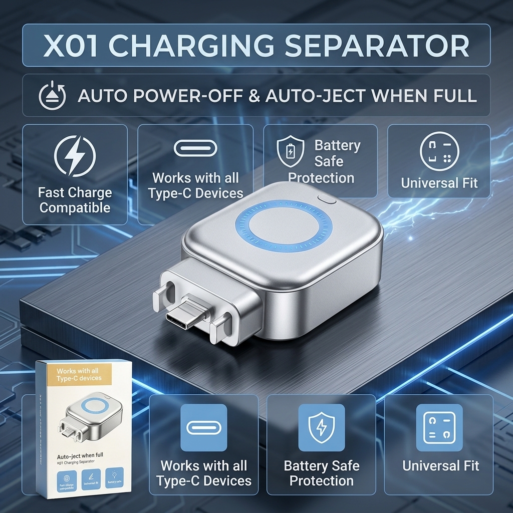 Auto Power-Off Fast Charging Adapter Auto Eject