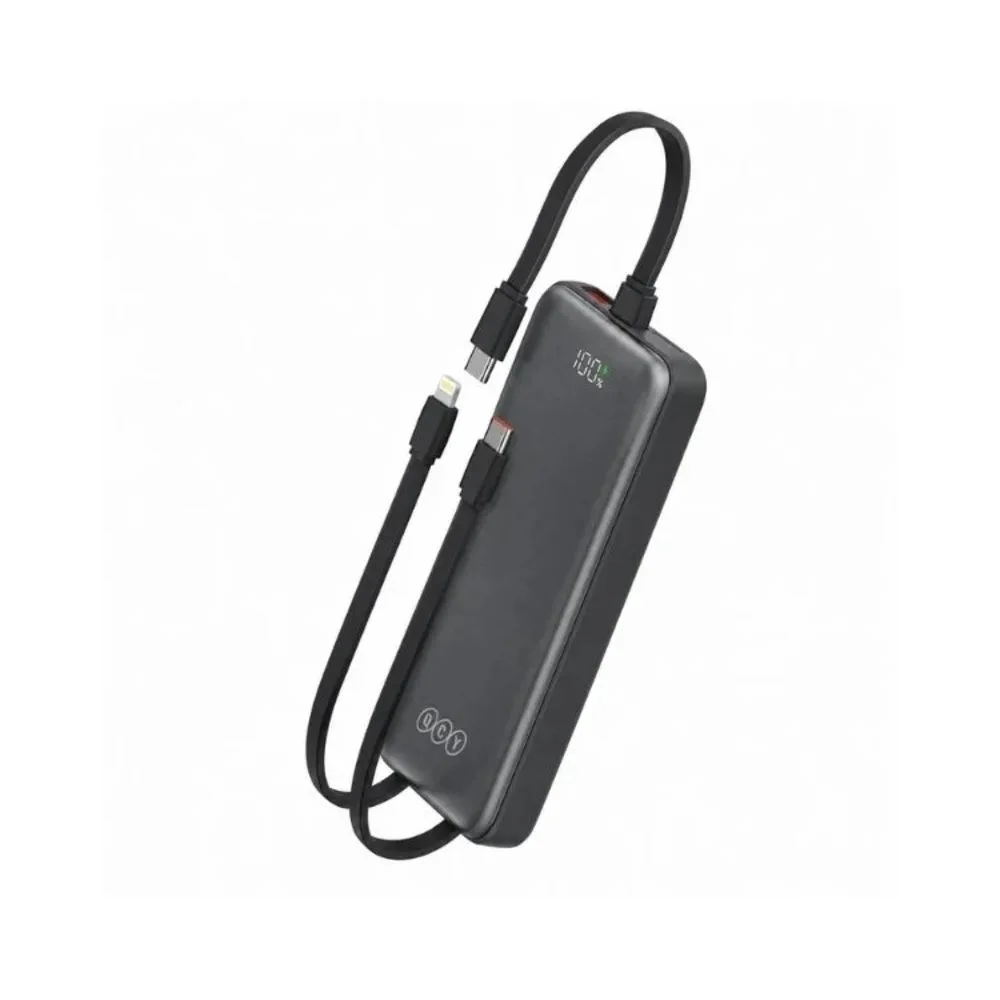 QCY Pulse PB10H 10000mAh Power Bank with 3 Built-in Cables