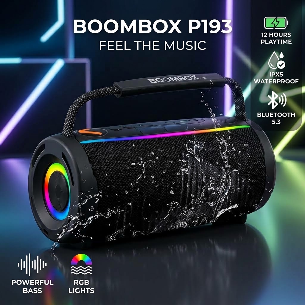 BOOMBOX P193 Portable Bluetooth Speaker