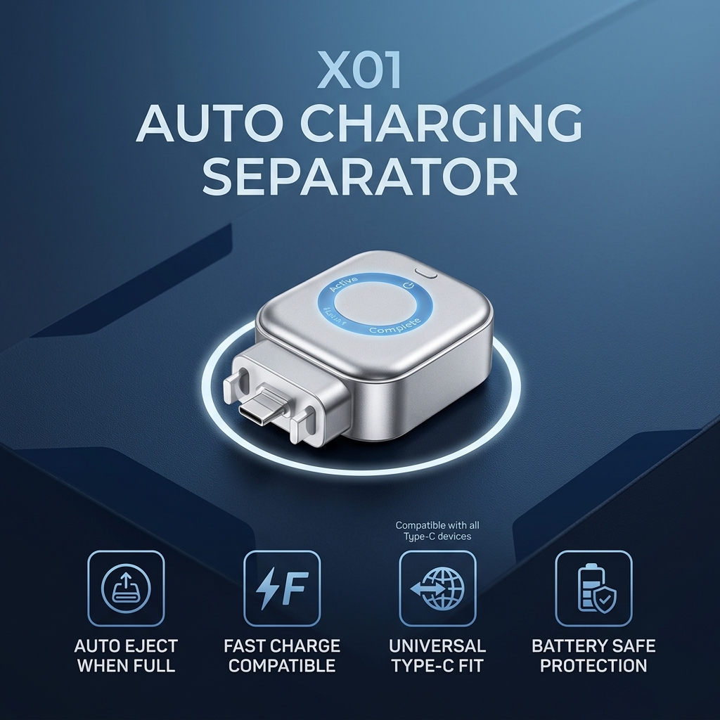 Auto Power-Off Fast Charging Adapter Auto Eject